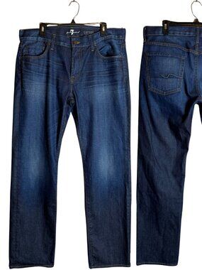 7 For All Mankind Carsen Relaxed Fit Denim Jeans Men's 36 Medium Wash Straight